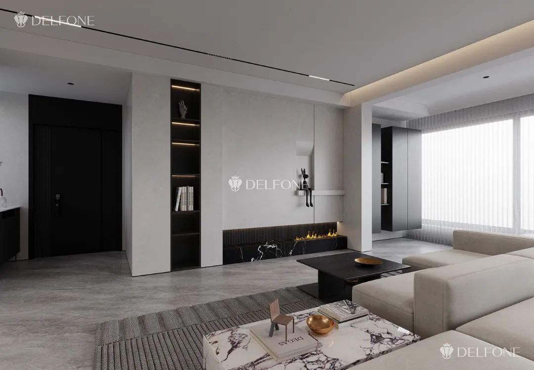 DELFONE案例分享 | 163㎡現(xiàn)代極簡(jiǎn)風(fēng)，巖繹不一樣的美