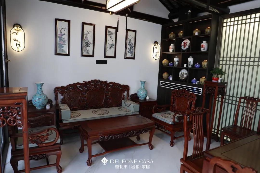 家裝案例 | 280㎡蘇州園林式巖板別墅，古典尊貴，古色古香(圖8)